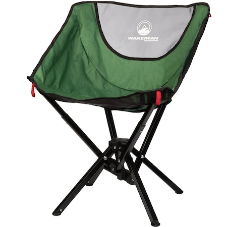 Wakeman Portable Camping Chair - Compact and Foldable Chair with Carrying Bag by Green 75-CMP1140